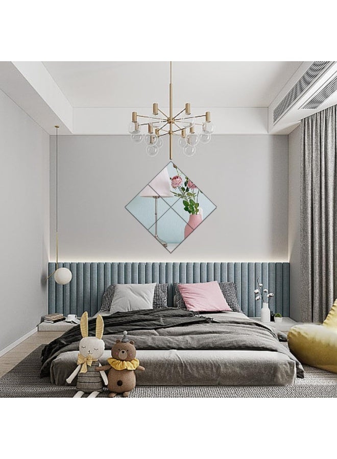 Frameless Flexible Wall Mirrors, Self-Adhesive Tile Mirrors, Non Glass DIY Acrylic Wall Decorative Mirrors for Home Decoration -4pcs, 20 * 30cm - Image 2