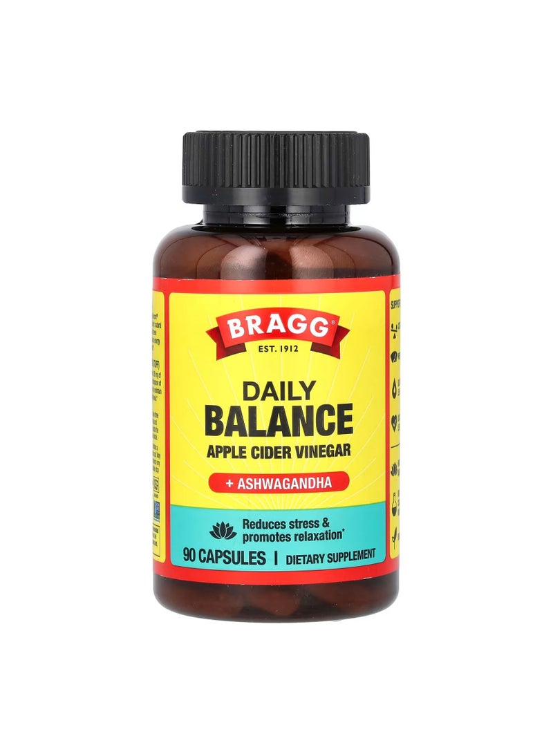 Bragg Daily Balance Apple Cider Vinegar + Ashwagandha 90 Capsules
