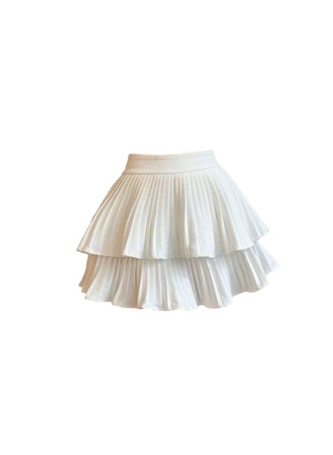 كوريان تنورة نسائية كورية صغيرة منفوشة ذات طبقات متعددة ذات خصر مرتفع ومنتفخة على شكل حرف A - Image 1