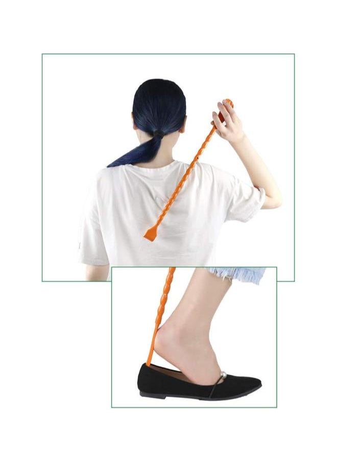 klarako - 2pcs 2 in 1 Multifunction Back Scratcher Shoehorn Long Handled Shoe Horn with Hand Shaped Backscratcher - Image 1