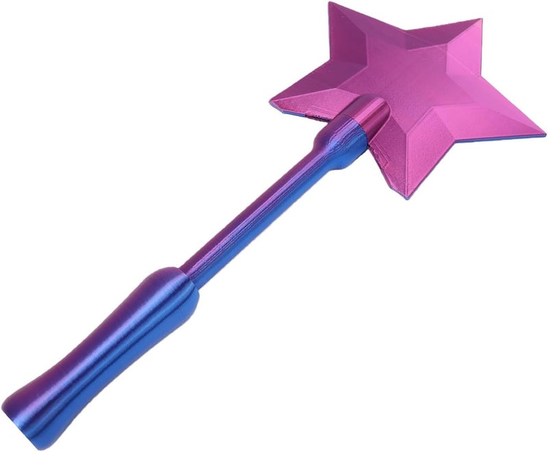 3D Printed Credit Card Wand Cute Star Design Lightweight Contactless Pay Holder with Secure Slot for Credit Debit Gift Card for Easy Payments PLA (Red Blue)