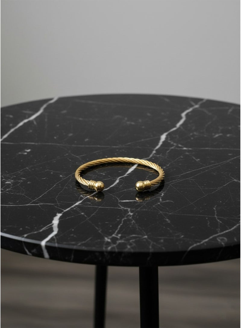 Julia Store 18K Gold Plated Stainless Steel Cable Wire Bracelet Unisex Dainty Charm Bangle Adjustable Cuff Bracelet Jewelry Birthday Gift - Image 5