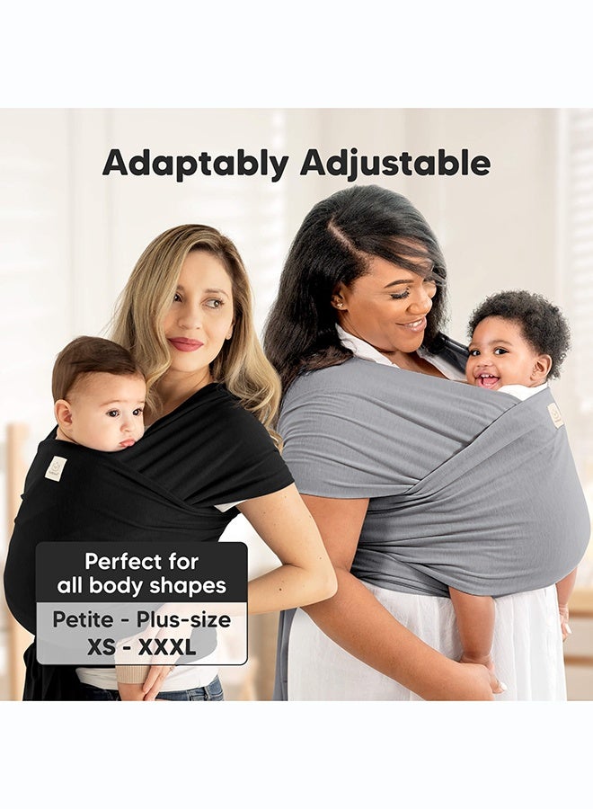 KeaBabies Original Baby Wrap Carrier, Ergonomic Baby Sling, Hands-Free, Classic Gray - Image 4