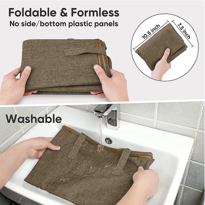 N.C Homarket Extra Large Blanket Storage Bag, Under Bed Storage Tote for Comforters, Clothes, Linens. Water Resistant and Breathable Closet Bags (Brown, 2-Pack) - Image 4