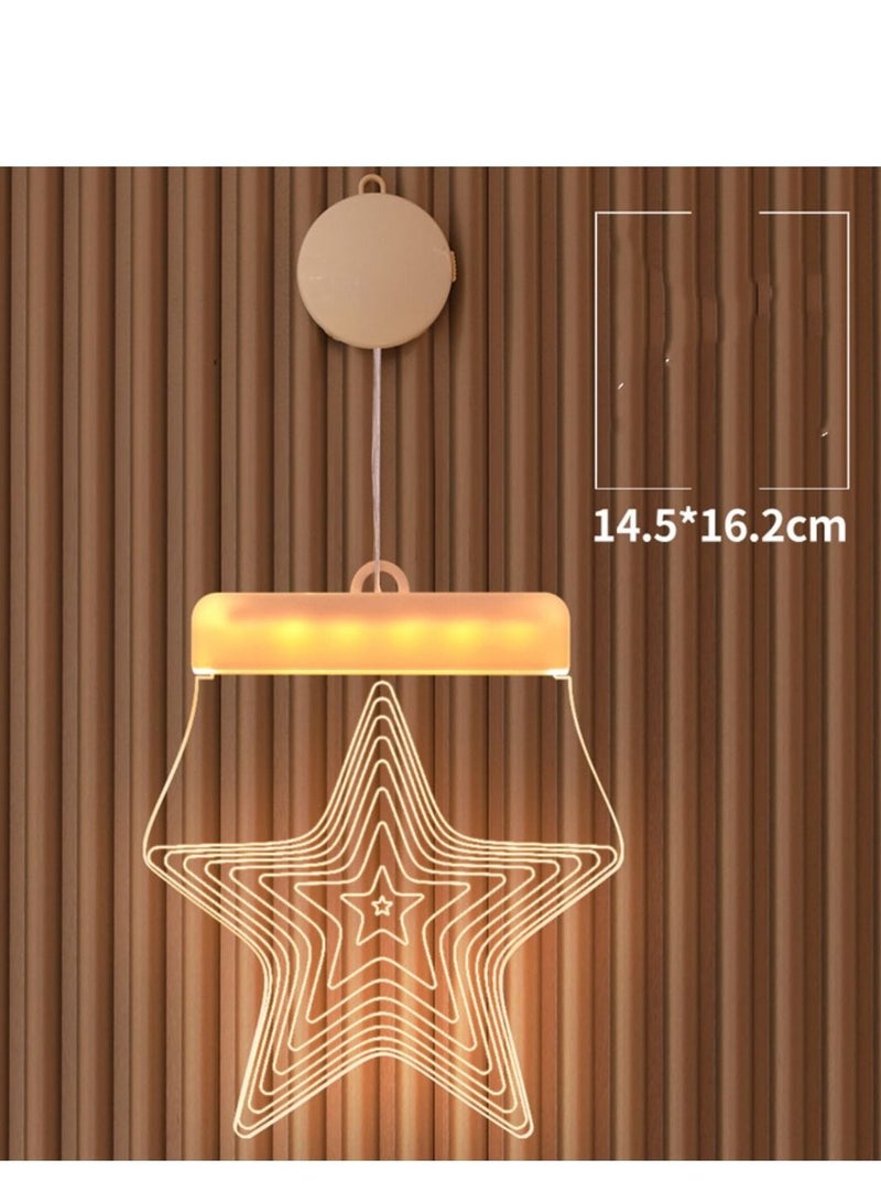 Loquat LED String Interior Decoration Color Lights Luminous Acrylic Sucker Hanging Lights Birthday Atmosphere Lights 14.5*16.2CM 