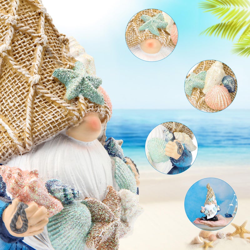 Leekung Garden Gnomes Statues - Outdoor Funny Garden Decor - Ocean Gnomes for Indoor/Outdoor, Beach, Patio, Lawn, Yard, Porch, Bookshelf Gifts - Image 3
