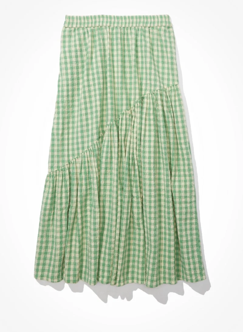 American Eagle Floral Print Tiered High Waist Skirt