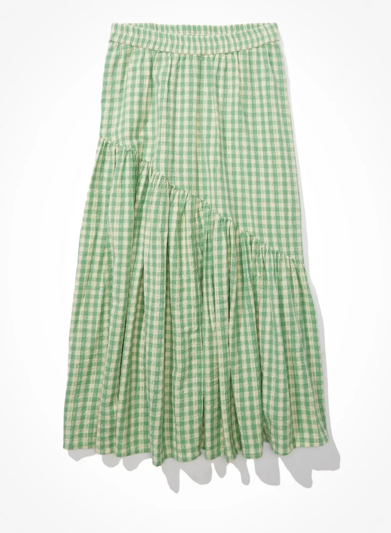 American Eagle Floral Print Tiered High Waist Skirt
