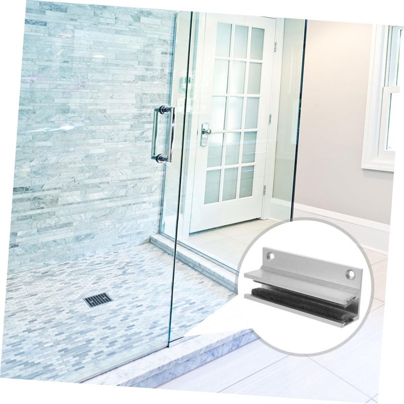 2pcs Shower Door Guides Bottom Mount Track Guides for Sliding Doors Bathrooms Prevents Easy to Install Compatible Various Shower Designs - Image 2