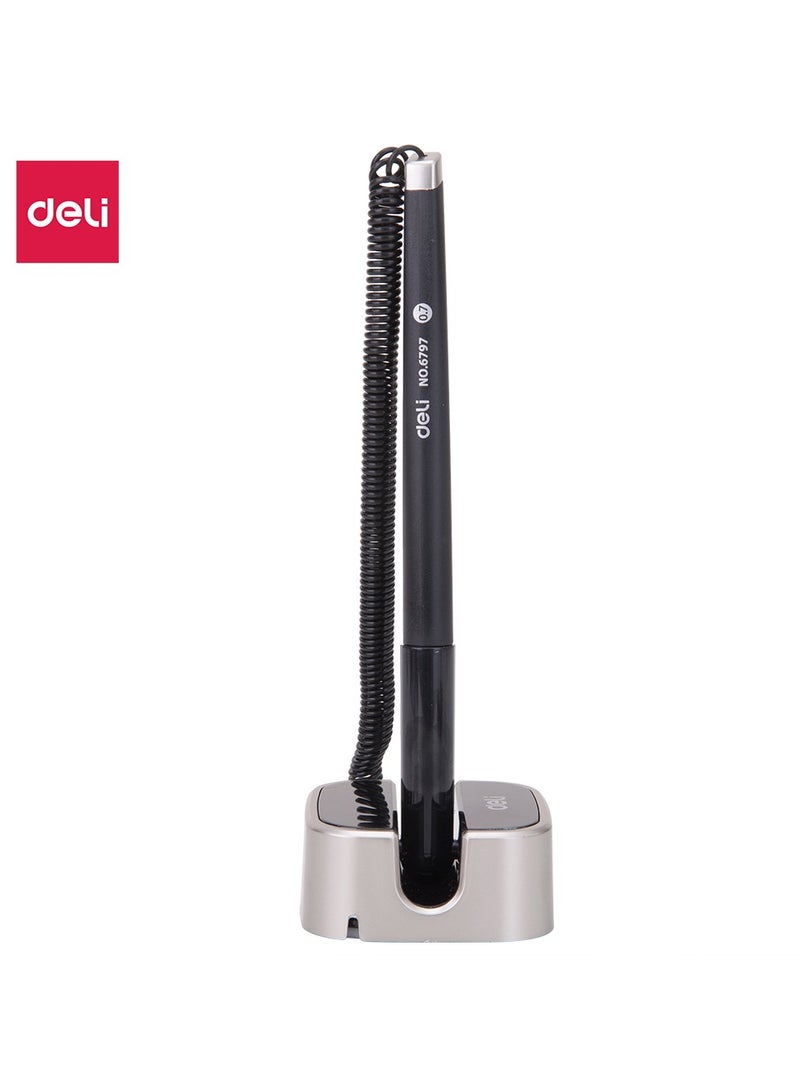 Deli E6797 Desk Pen Stand (Conical Tip: 0.7mm) - Blue - Image 1