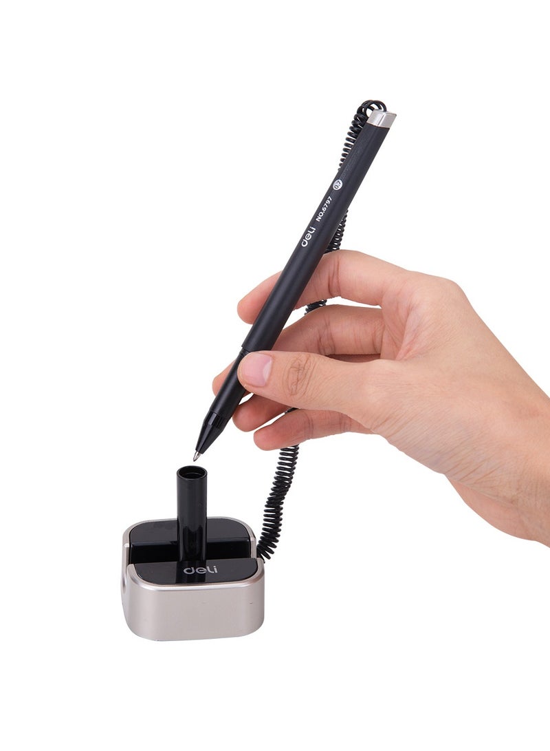 Deli E6797 Desk Pen Stand (Conical Tip: 0.7mm) - Blue - Image 3