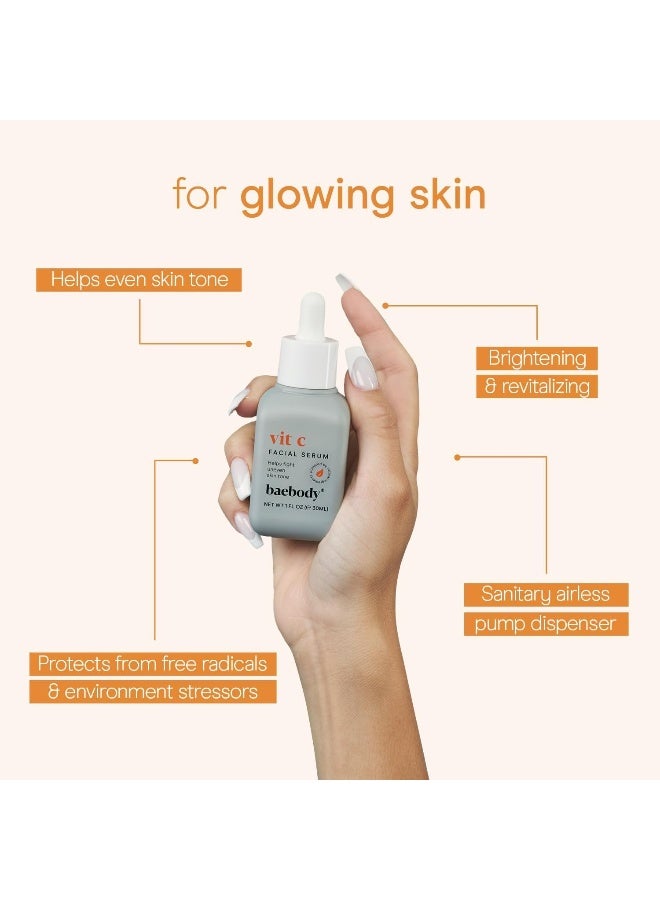Baebody Baebody Vitamin C Serum With Hyaluronic Acid & Vitamin E - Image 3