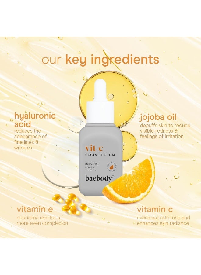 Baebody Baebody Vitamin C Serum With Hyaluronic Acid & Vitamin E - Image 2