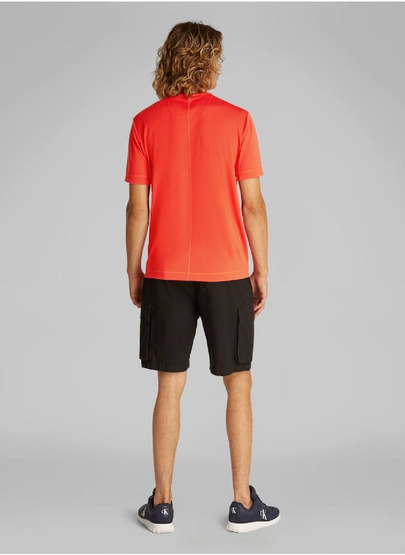 CALVIN KLEIN Men's Short Sleeves T-Shirt - Polyester, Orange  - Image 3