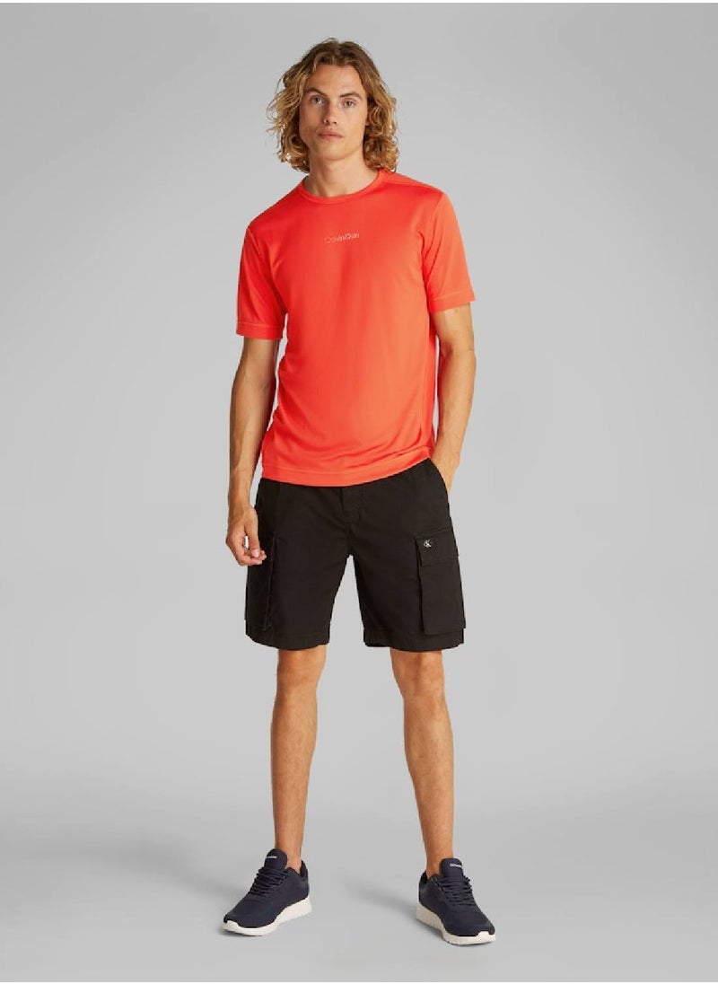 CALVIN KLEIN Men's Short Sleeves T-Shirt - Polyester, Orange  - Image 2