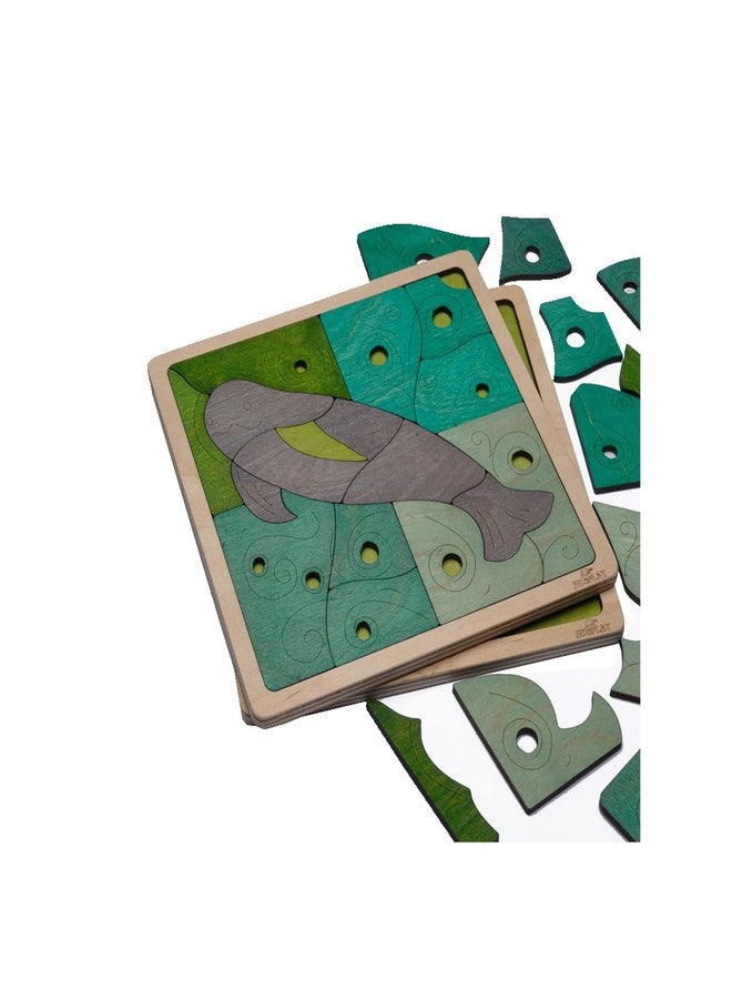 Ekoplay Yangtze Finless Porpoise Wooden Puzzle | 16 Pieces Jigsaw Puzzle | Endangered Animals For Kids 3 Years And Above - Image 5