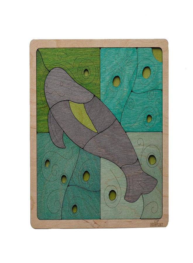 Ekoplay Yangtze Finless Porpoise Wooden Puzzle | 16 Pieces Jigsaw Puzzle | Endangered Animals For Kids 3 Years And Above - Image 1
