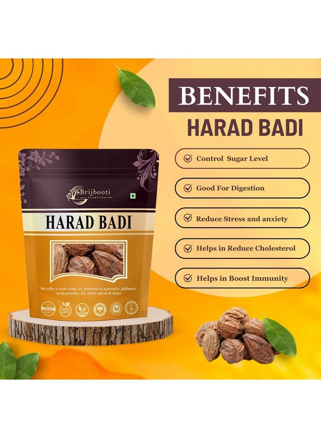 Brijbooti Natural Harad badi Whole - 200 Gm - Kadukkai - Karakkaya - Yellow Terminalia Chebula, Haritaki | FSSAI, GMP, ISO Certified - Image 2