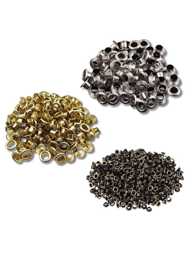 Zenith Combo of Copper, Silver, and Antique Metal Eyelets - 750 Pieces - Round Grommets for Crafts and Accessories | Lightweight and Heavy Duty | Suitable for Clothing, Shoes, Bags and Suitcases - Image 1