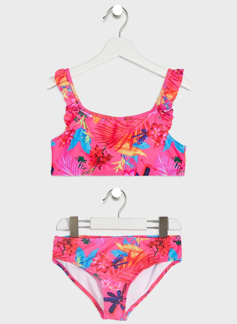 MINOTI Youth Bright Print Bikini With Frills
