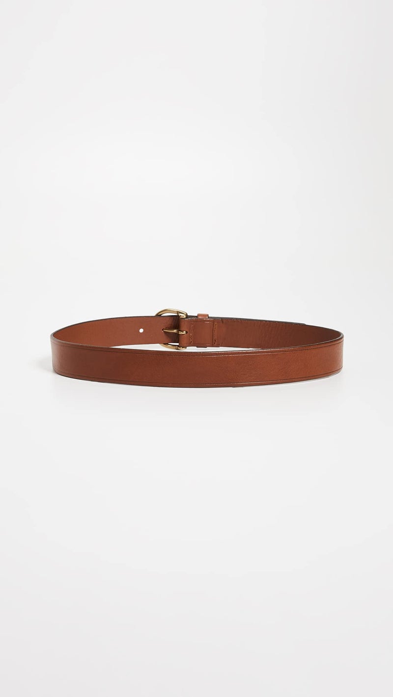 Made Well Madewell Women's Medium Perfect Leather Belt, Pecan, Brown, M - Image 4