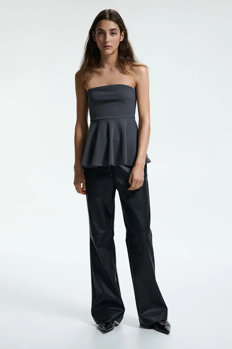 H&M Bandeau peplum top
