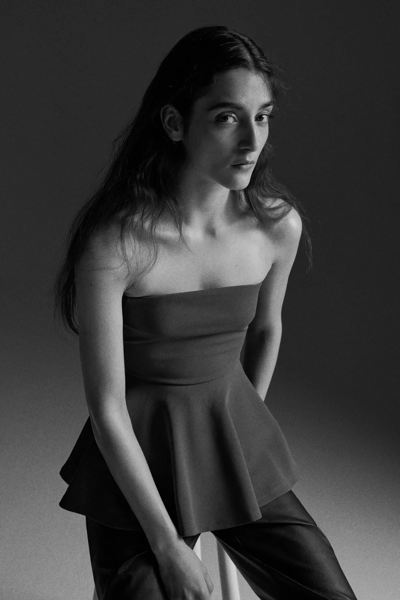 H&M Bandeau peplum top