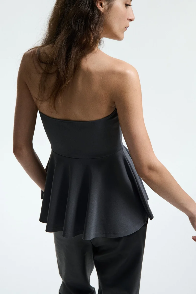 H&M Bandeau peplum top