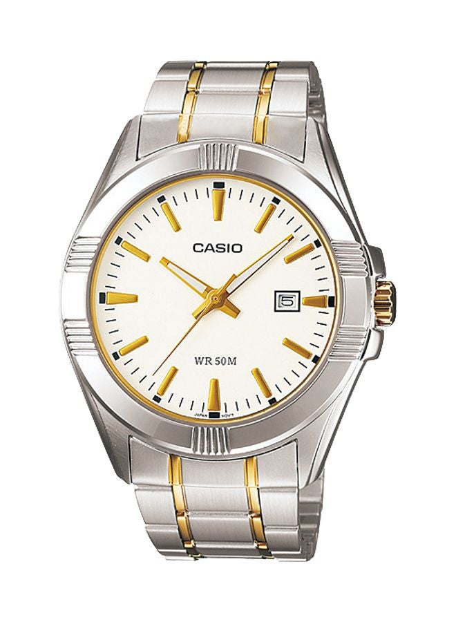 CASIO Men Stainless Steel Digital Quartz Watch MTP-1308SG-7AVDF - 44 mm - Silver/Gold - Image 1
