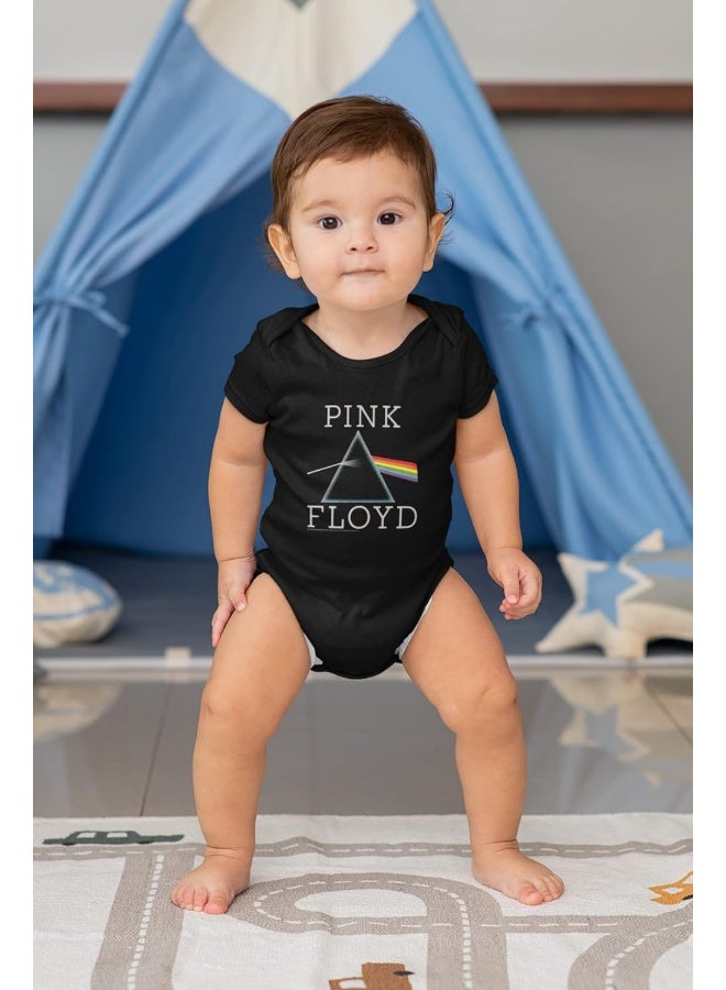 American Classics Pink Floyd Prism Black Infant Baby Creeper Snapsuit Romper  - Image 3