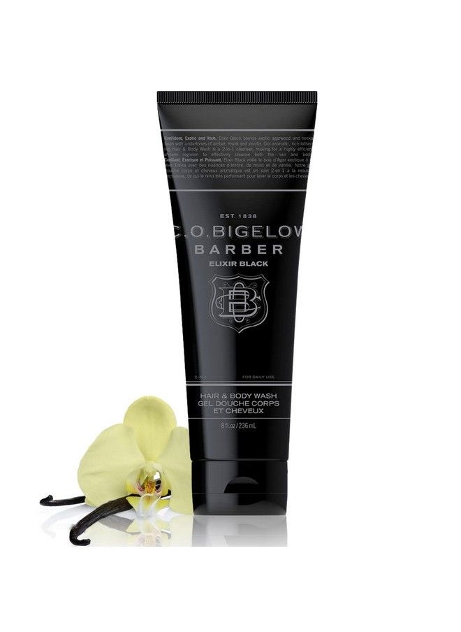 C. O. Bigelow - C.O. Bigelow Men Hair And Body Wash Elixir Black No. 1605 8 Fl Oz Mens Body Wash & Shampoo Musk & Vanilla Moisturizing Mens Shampoo & Body Cleanser - Image 1