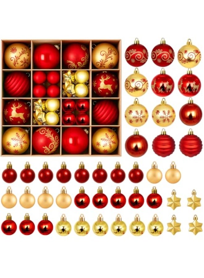 general 42pcs Christmas Balls Decoration, Shatterproof Christmas Balls Set, Christmas DIY Hanging Balls Decoration for Christmas Tree, Shop Window, Christmas Party - Image 1