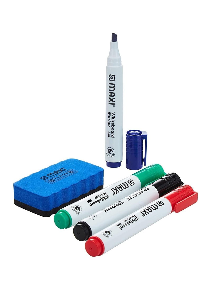 Maxi - A4 Size White Board Marker With Markers and Eraser - Image 1