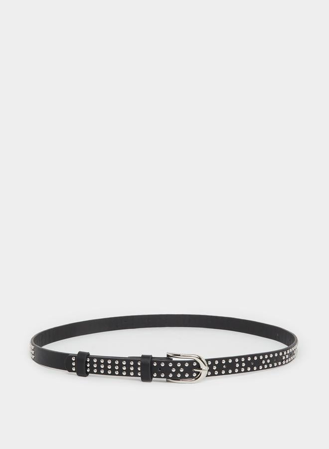 Styli Styli Studded Slim Belt with Tang Buckle  - Image 2