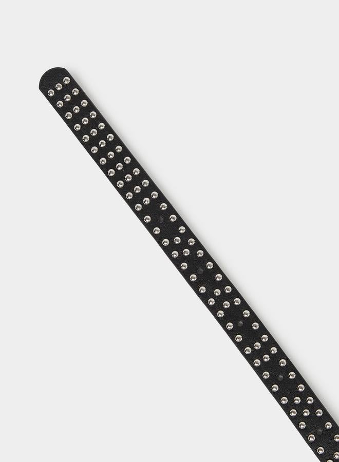 Styli Styli Studded Slim Belt with Tang Buckle  - Image 5