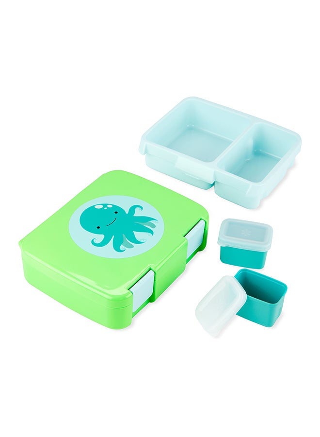 Skip Hop Zoo Bento - Octopus | Toddler Lunchbox With Divided Tray & Snack Containers | Age 3+ - Image 1