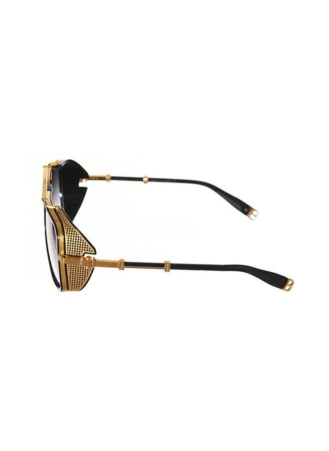 BALMAIN - Full Rim Pilot Sunglasses BPS104A-59-GLD-BLK - Image 1