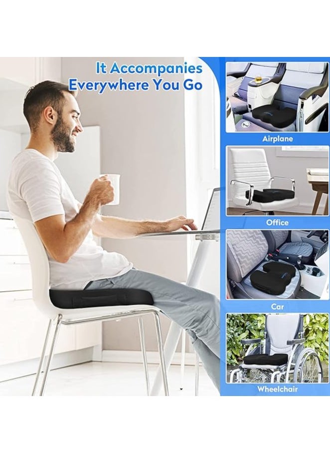 TYCOM Premium Comfort Seat Cushion Non Slip Orthopedic 100% Memory Foam Cushion for Tailbone Pain Cushion for Office Chair Car Seat Back Pain Relief  - Image 4