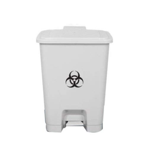 AIR O MATIC AIR O MATIC BIOHAZARD Plastic Pedal Dustbin 20 Ltr WHITE  - Image 1