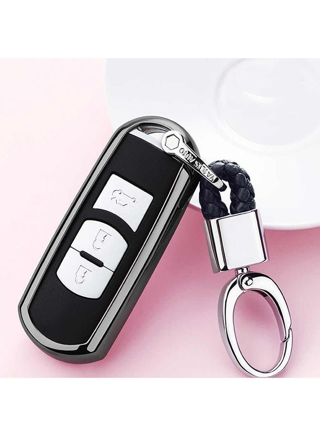 نيبمينينت حافظة لمفاتيح السيارة بغطاء واحد وهي مطليّة كهربائيا مع حلقة مفاتيح - Image 2