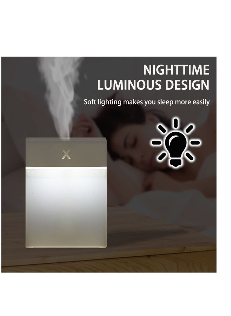 Portable Small Humidifier, 280ml Portable Humidifier, Mini Cool Mist Humidifier with Night Light, USB Personal Desktop Humidifier for Bedroom, Office, Auto Shut-Off, Ultra-Quiet - Image 5