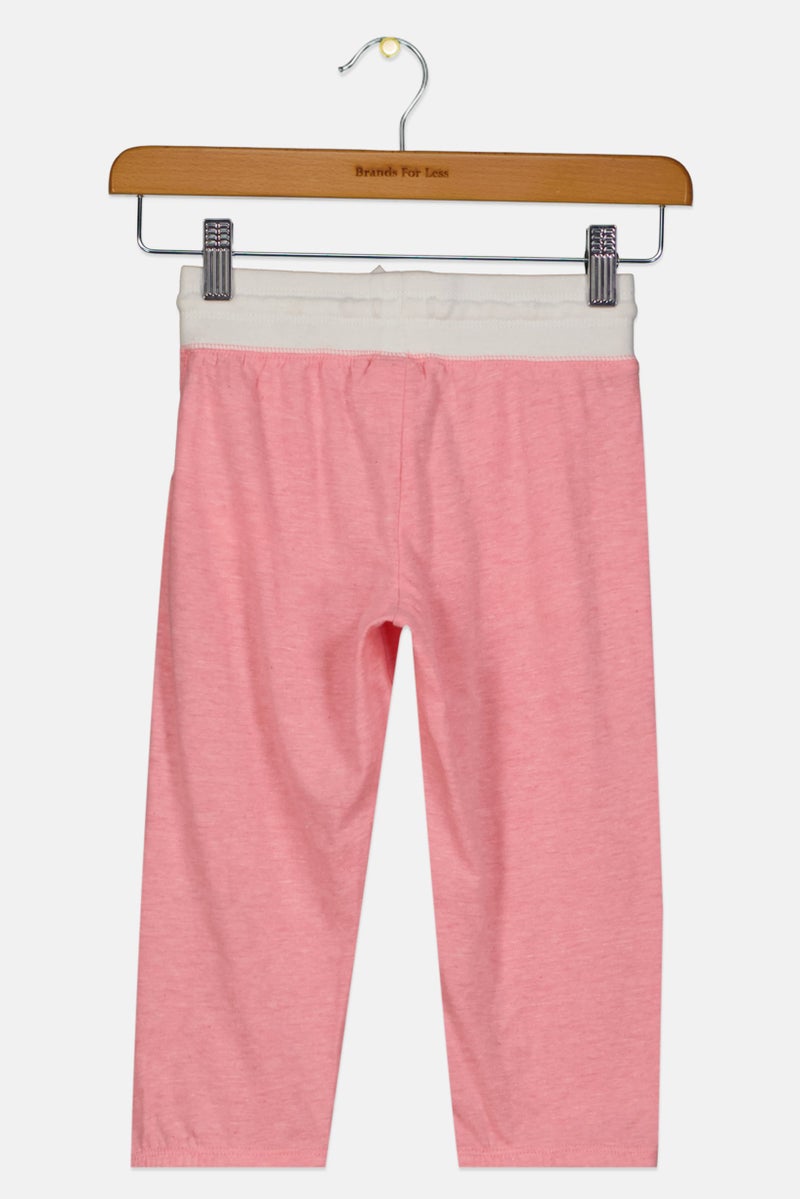 Nike Kids Girl Drawstring Brand Logo Outdoor Track Pants, Pink - Image 2