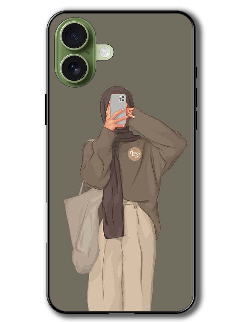 Theodor Case Compatible with Apple iPhone 17 6.3 Inch Protection Shockproof Bumper Cover Girl Taking Picture - Image 1