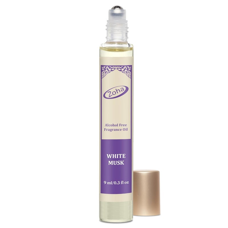 Zoha White Musk White Musk Perfume for Women and Men Alcohol Free Perfume Oil Roll On Natural Clean Travel Size Parfum 9ml Roller