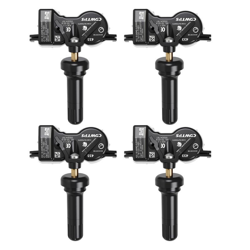 TPMS Sensor Dodge4Pack 433Mhz Tire Pressure Monitoring System Sensor Compatible for Chrysler Jeep Dodge Fiat Replaces68313387AB 68193586AC 68252493AB