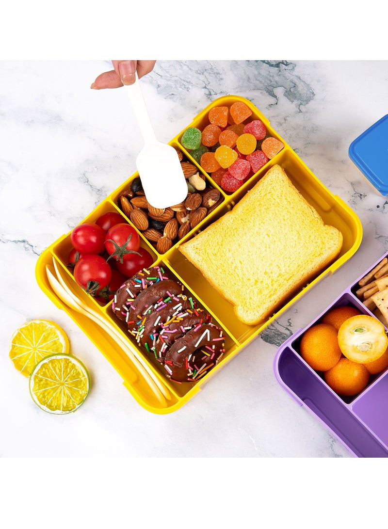 Gonice Lunch Box for Kids, 1330ML Bento Box Adult Lunch Box with 6 Compartment, Leakproof Snack Boxes with Utensil Sauce Dressing Containers, Reusable On-the-Go Meal and Snack Packing - Image 4
