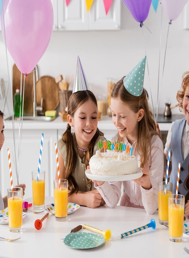 وولاين مجموعة Whaline من 100 قطعة من قشات الشرب الورقية المخططة القابلة للتحلل الحيوي باللونين البرتقالي والأزرق، قشات شرب للاستخدام مرة واحدة للعصائر والمشروبات المخفوقة والكوكتيلات، لوازم حفلات أعياد ميلاد الكلاب الزرقاء، 7.8 × 0.2 بوصة - Image 5