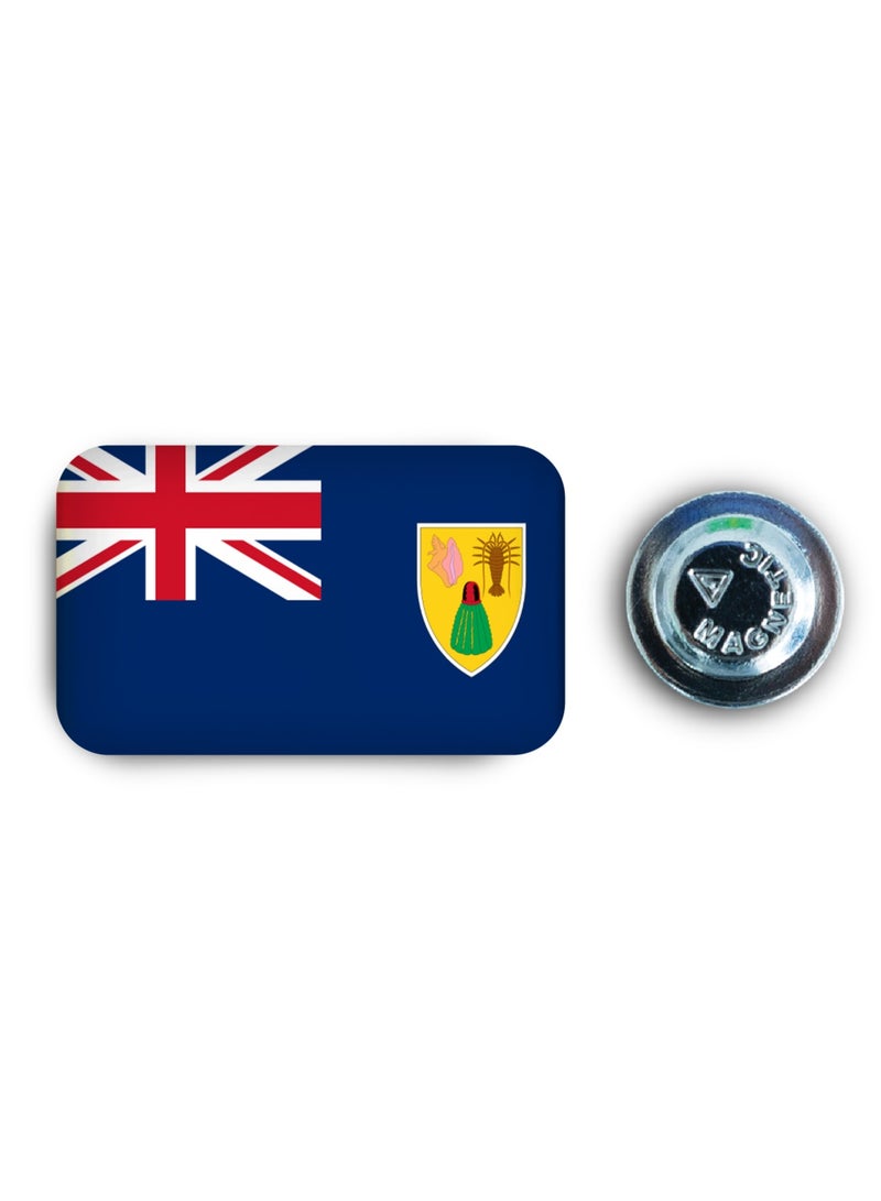 971ميديا شارة مغناطيسية بتصميم علم جزر تركس وكايكوس - Image 1