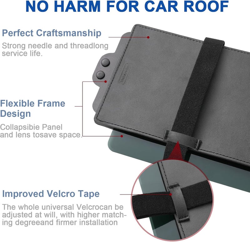Veharvim Polarized Sun Visor for Car with Zipper Slider - UV400 Extension and Anti-Glare Protection - Image 5
