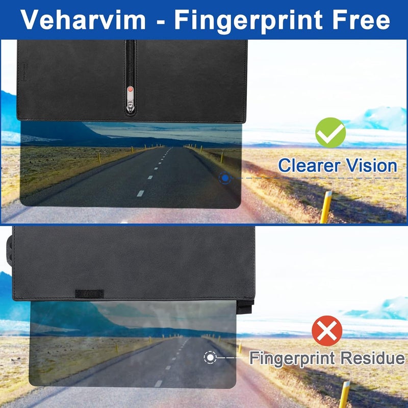 Veharvim Polarized Sun Visor for Car with Zipper Slider - UV400 Extension and Anti-Glare Protection - Image 3